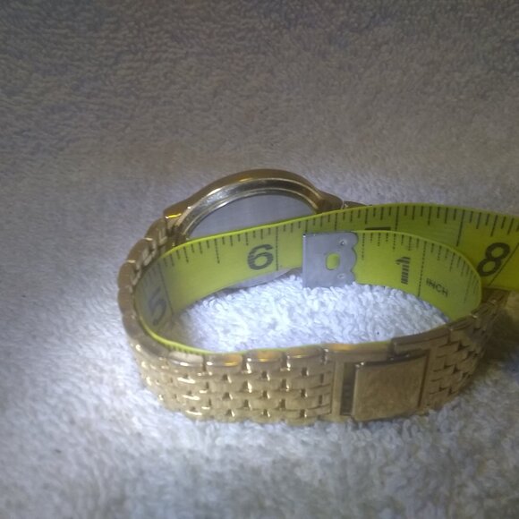 Seiko Quartz Watch V701-6K69 Thin All Gold Bracelet Men New Bat Clear Great !!! - Picture 8 of 13